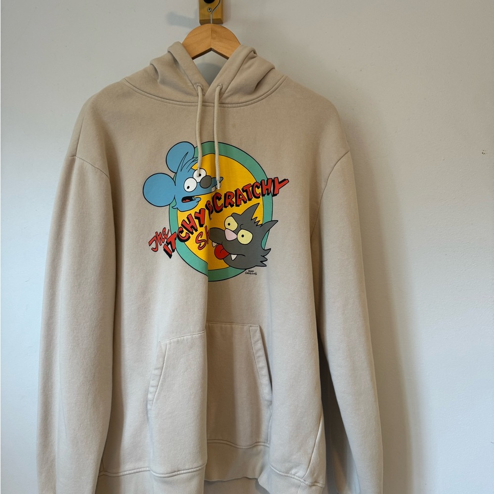 Itchy and Scratchy Large H&M hoodie Beige